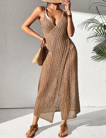 Rochie de plaja SHEIN, maro
