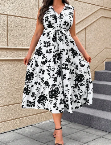 Rochie medie SHEIN CURVE, alb Alb
