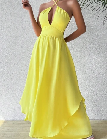Rochie lunga SHEIN, galben Galben