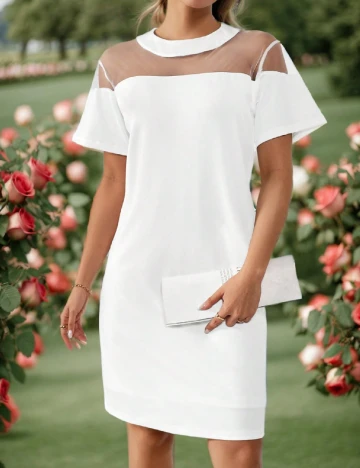 Rochie scurta SHEIN, alb