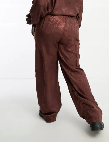 Pantaloni Heartbreak Plus Size, maro