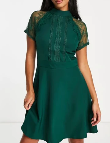 Rochie scurta Liquorish, verde