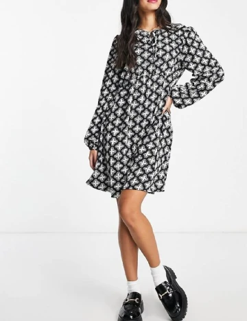 Rochie scurta Pieces, negru