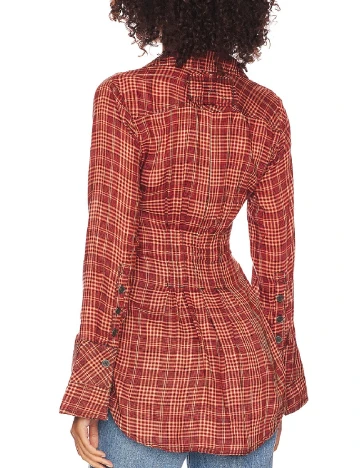 Camasa Free People, rosu Rosu