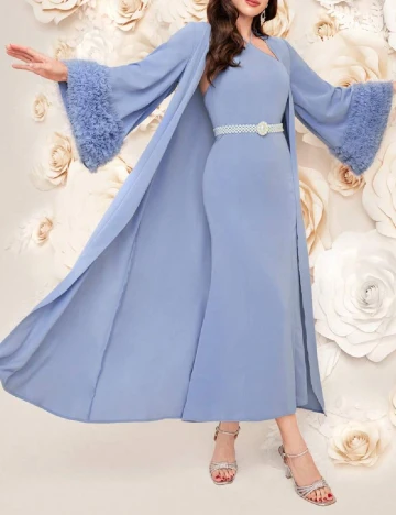Rochie lunga SHEIN, albastru Albastru