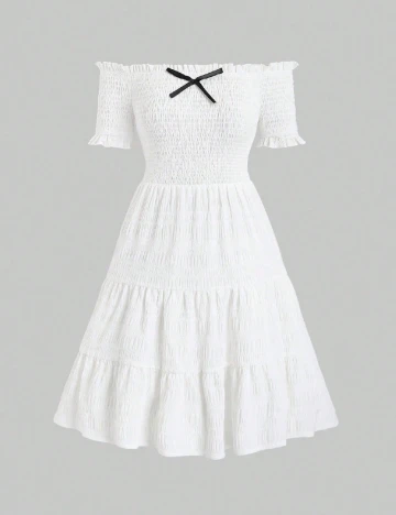 Rochie scurta SHEIN, alb Alb