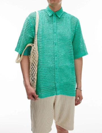 Camasa Topman, verde Verde