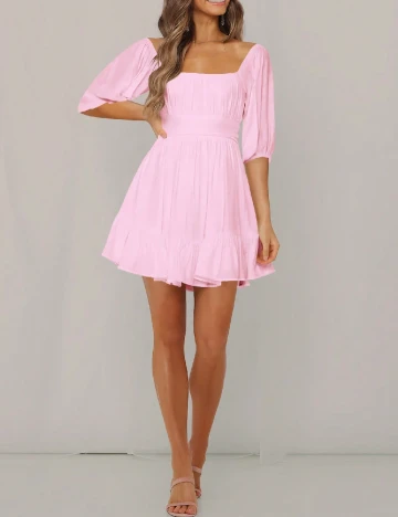 Rochie scurta SHEIN, roz Roz