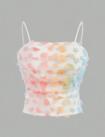 Top SHEIN, alb Alb