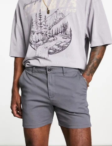 Pantaloni scurti Plus Size ASOS, gri Gri