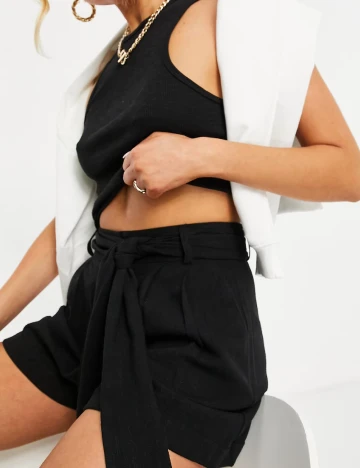 Pantaloni scurti ASOS, negru Negru