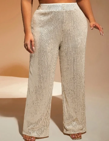Pantaloni SHEIN CURVE, crem Crem