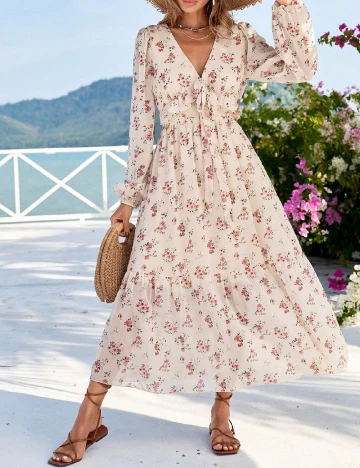 Rochie lunga SHEIN, floral Floral print