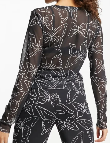 Bluza Pieces, bleumarin Albastru