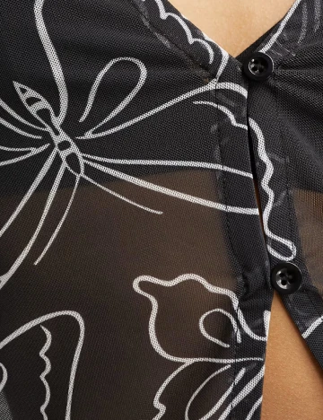 Bluza Pieces, bleumarin Albastru