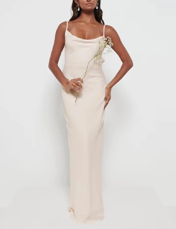 Rochie lunga Pretty Lavish, crem Crem