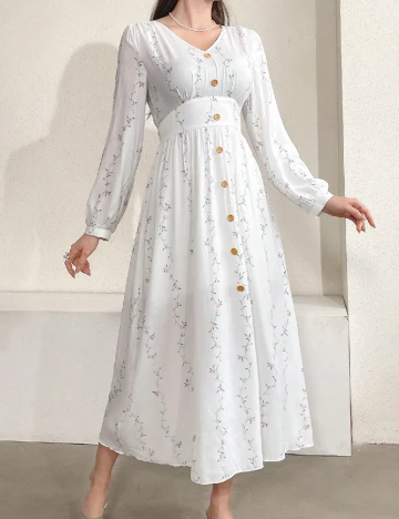 Rochie lunga SHEIN, alb Alb