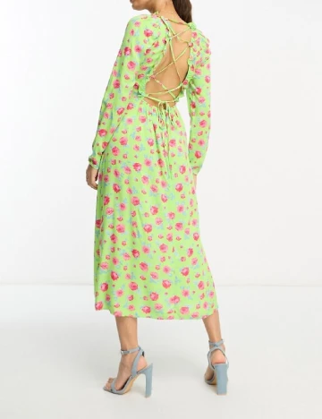 Rochie medie Vila, verde