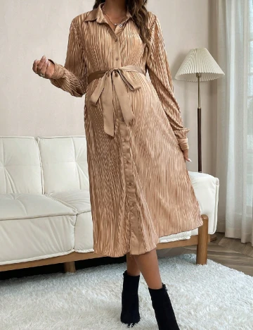 Rochie medie SHEIN Maternity, bej Crem