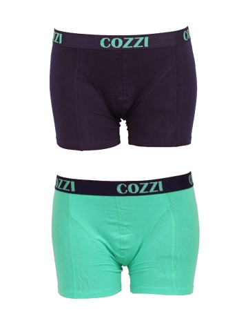 
						Set Boxeri 2 perechi Cozzi, bleumarin/verde