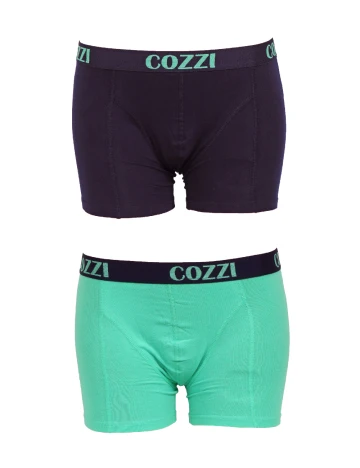 Set Boxeri 2 perechi Cozzi, bleumarin/verde Verde