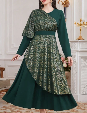 Rochie lunga SHEIN, verde Verde