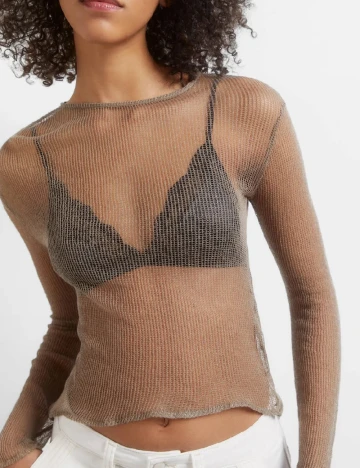 Bluza Pull&Bear, maro Maro