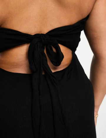 Rochie de plaja ASOS Curve, negru