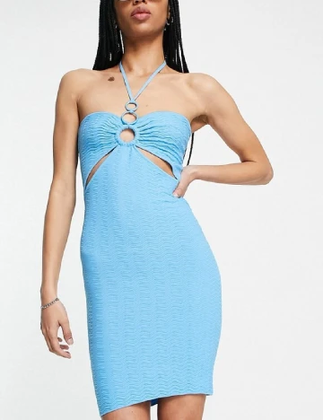Rochie scurta Bershka, albastru Albastru