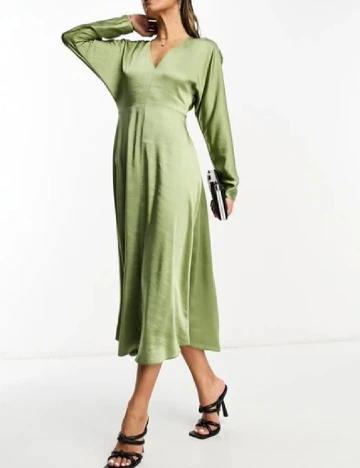 Rochie medie ASOS, verde Verde