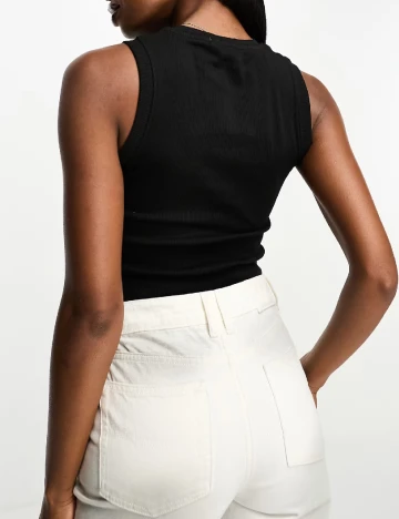 Top Calvin Klein Jeans, negru Negru