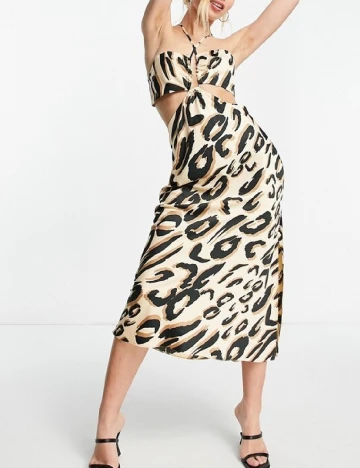 Rochie medie Miss Selfridge, animal print