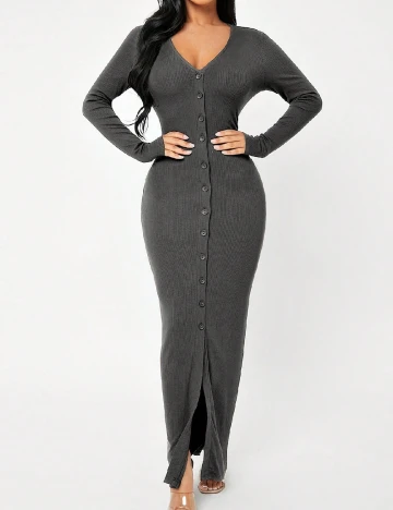 Rochie lunga SHEIN, gri Gri