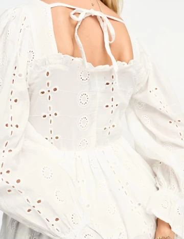 Rochie scurta Asos Maternity, alb