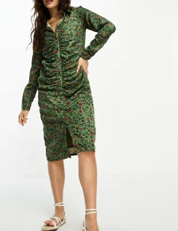 Rochie medie City Goddess, verde