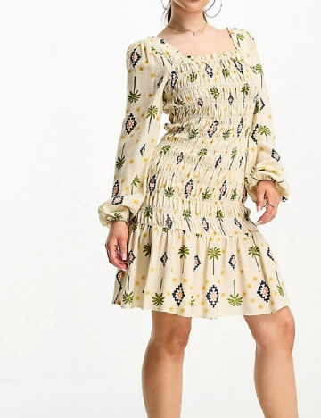 Rochie scurta Never Fully Dressed, crem Crem