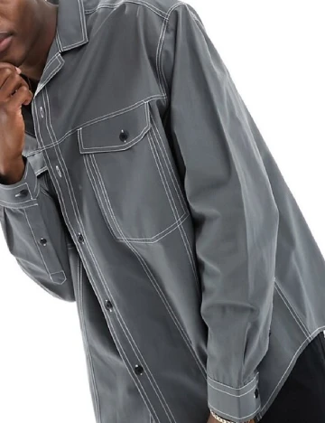 Camasa Oversize ASOS, gri
