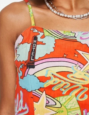 Rochie scurta ASOS, mix culori