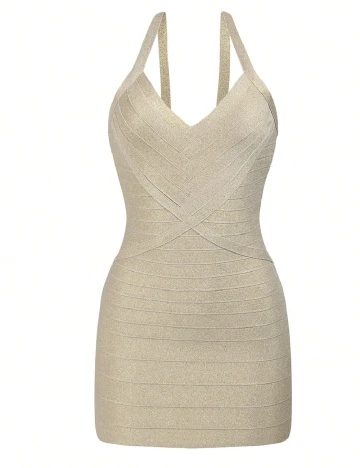 Rochie scurta SHEIN, auriu Galben