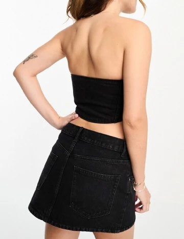 Top Pull&Bear, negru Negru
