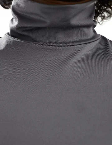 Top Stradivarius Teen, gri Gri