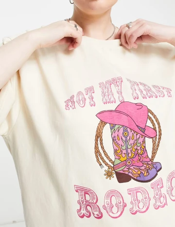 Tricou DAISY STREET Curve, crem Crem