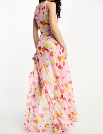 Rochie medie Annorlunda, roz