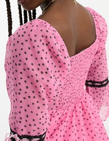 Rochie scurta Miss Selfridge, roz
