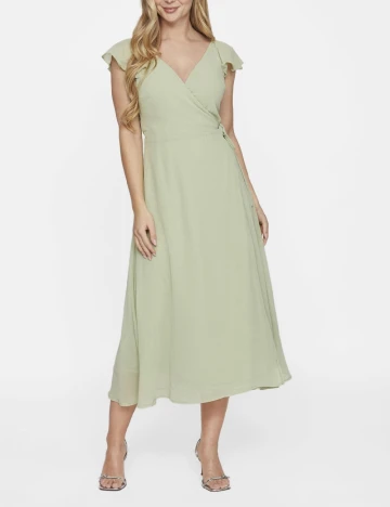 Rochie medie Vila, verde