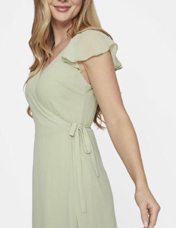 Rochie medie Vila, verde