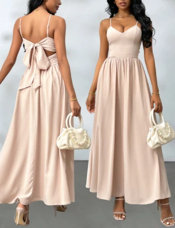 Rochie lunga SHEIN, bej Crem