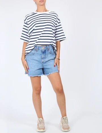 Tricou Oversize Pull&Bear, alb Alb