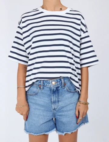 Tricou Oversize Pull&Bear, alb Alb