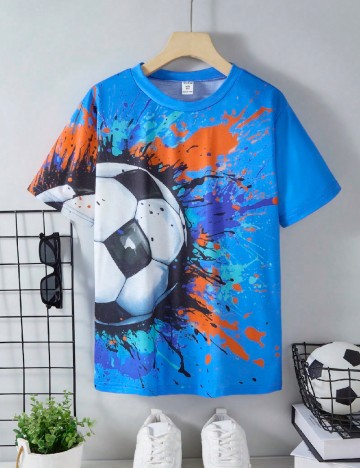 
						Tricou Shein Kids, albastru